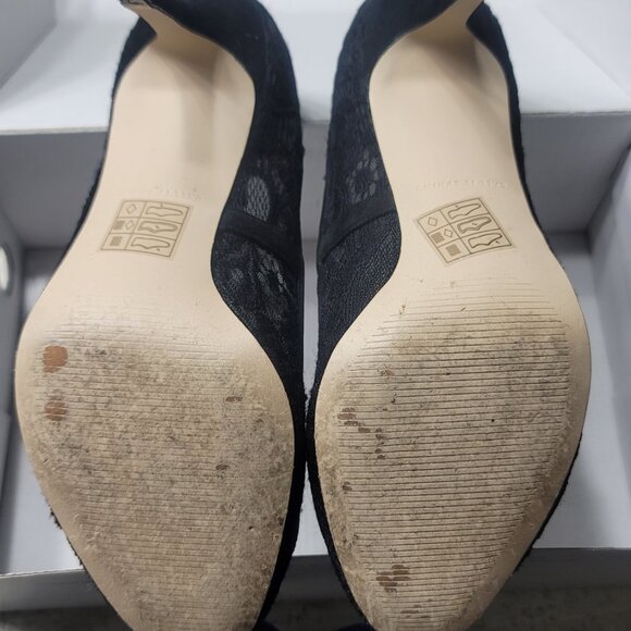 #1 Call It Spring Black Laced Heels sz 8 - Picture 9 of 11